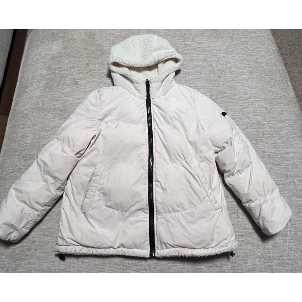 Koolaburra by UGG Women's Reversible Sherpa Puffer Jacket Size M Cream‎ White